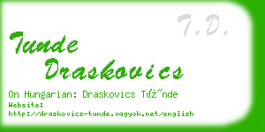 tunde draskovics business card